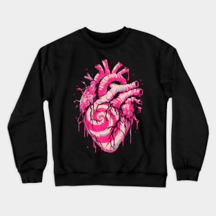 Spiral pink heart Crewneck Sweatshirt